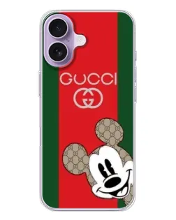 Чехол для iPhone 17 с картинкой «Gucci — полосы и Микки»