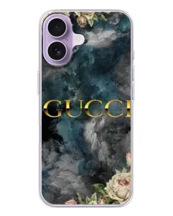 Чехол для iPhone 17 с картинкой «Абстрактные цветы Gucci»