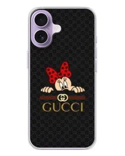 Чехол для iPhone 17 с картинкой «Минни Маус Gucci — черный»