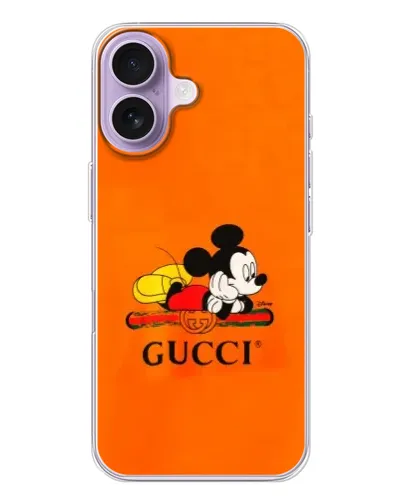 Чохол для iPhone 17 з картинкою «Міккі Маус Gucci — помаранч» Чохол для iPhone 17 з картинкою «Міккі Маус Gucci — помаранч»
