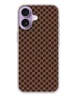 Чехол для iPhone 17 с картинкой «Gucci — шоколадная сетка»