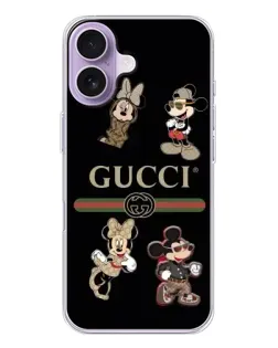 Чехол для iPhone 17 с картинкой «Gucci — герои Disney и монограмма»