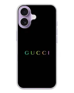 Чехол для iPhone 17 с картинкой «Gucci — неоновый минимализм»