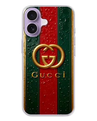 Чохол для iPhone 17 з картинкою «Gucci — фірмова смуга та золото» Чохол для iPhone 17 з картинкою «Gucci — фірмова смуга та золото»