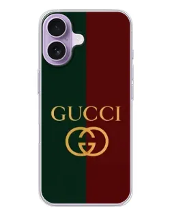 Чехол для iPhone 17 с картинкой «Gucci — темно-зеленый градиент»