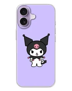 Чехол для iPhone 17 с картинкой «Kuromi — нежный фиолетовый»