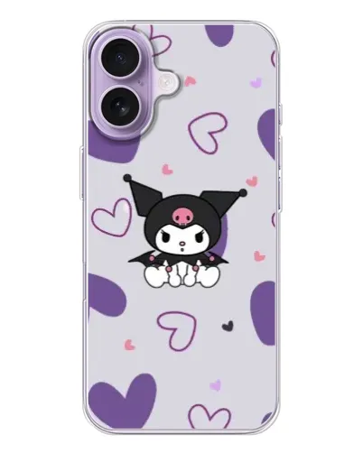 Чехол для iPhone 17 с картинкой «Kuromi и лавандовые сердца» Чехол для iPhone 17 с картинкой «Kuromi и лавандовые сердца»