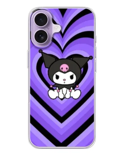 Чехол для iPhone 17 с картинкой «Kuromi и фиолетовые сердца» Чехол для iPhone 17 с картинкой «Kuromi и фиолетовые сердца»