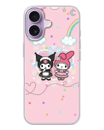 Чехол для iPhone 17 с картинкой «My Melody и Kuromi» Чехол для iPhone 17 с картинкой «My Melody и Kuromi»