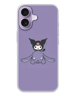 Чехол для iPhone 17 с картинкой «Kuromi на лиловом фоне»