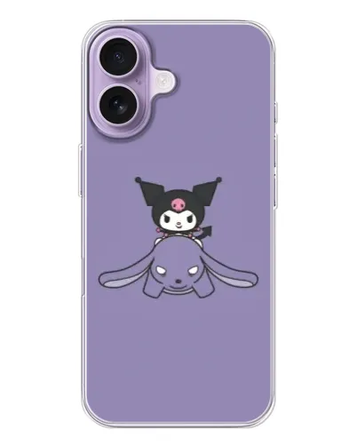 Чехол для iPhone 17 с картинкой «Kuromi на лиловом фоне» Чехол для iPhone 17 с картинкой «Kuromi на лиловом фоне»