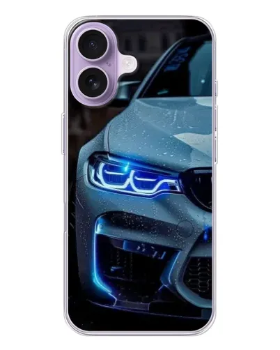 Чехол для iPhone 17 с картинкой «Взгляд BMW с синими фарами» Чехол для iPhone 17 с картинкой «Взгляд BMW с синими фарами»