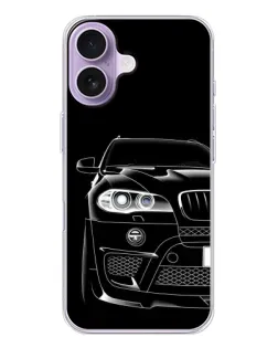 Чехол для iPhone 17 с картинкой «Темный силуэт BMW»
