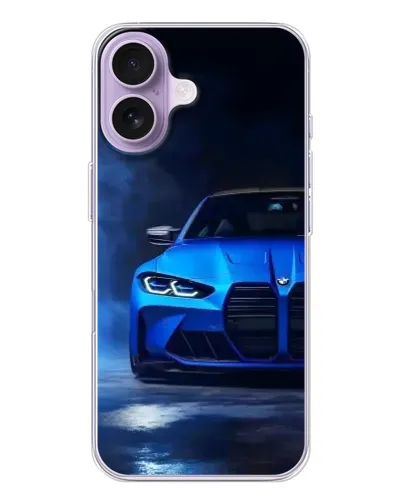 Чехол для iPhone 17 с картинкой «Голубая BMW M4» Чехол для iPhone 17 с картинкой «Голубая BMW M4»