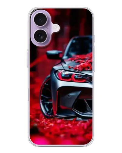 Чехол для iPhone 17 с картинкой «Спортивная BMW и цветы» Чехол для iPhone 17 с картинкой «Спортивная BMW и цветы»