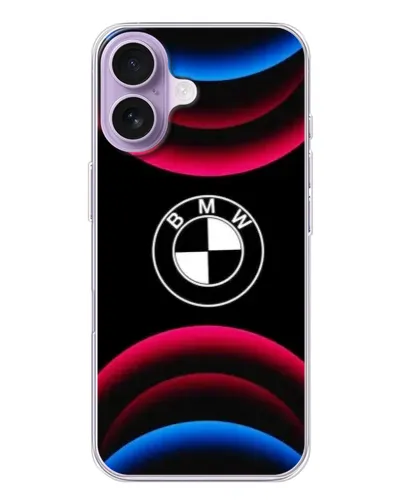 Чехол для iPhone 17 с картинкой «Логотип BMW и неоновые дуги» Чехол для iPhone 17 с картинкой «Логотип BMW и неоновые дуги»