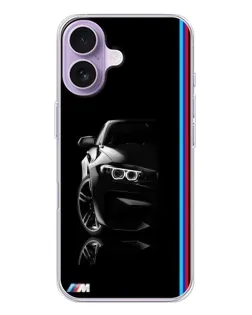 Чехол для iPhone 17 с картинкой «Силуэт BMW в темноте»