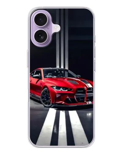 Чехол для iPhone 17 с картинкой «Красная BMW на дороге» Чехол для iPhone 17 с картинкой «Красная BMW на дороге»