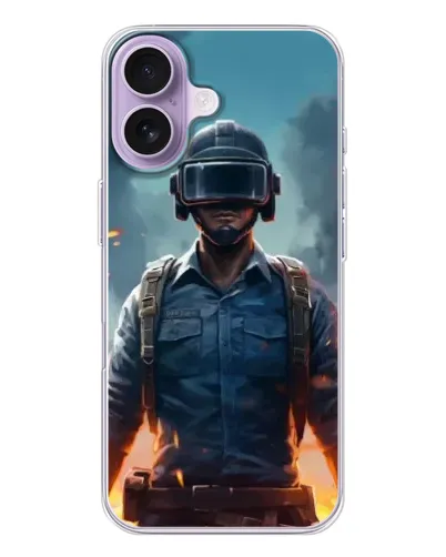 Чехол для iPhone 17 с картинкой «PUBG — реалистичный герой»