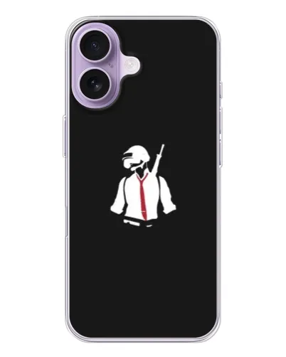 Чехол для iPhone 17 с картинкой «PUBG — силуэт воина»