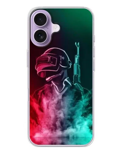Чехол для iPhone 17 с картинкой «PUBG — огненный воин»