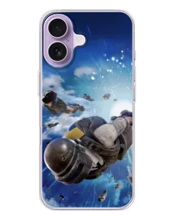 Чехол для iPhone 17 с картинкой «Десант PUBG — прыжок»