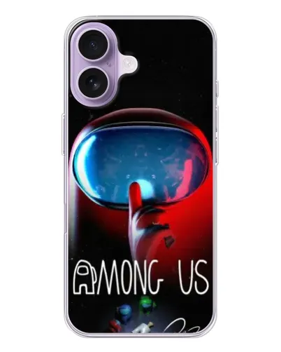 Чехол для iPhone 17 с картинкой «Красный импостер — макро» Чехол для iPhone 17 с картинкой «Красный импостер — макро»