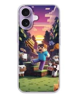 Чехол для iPhone 17 с картинкой «Стив на ферме» Чехол для iPhone 17 с картинкой «Стив на ферме»