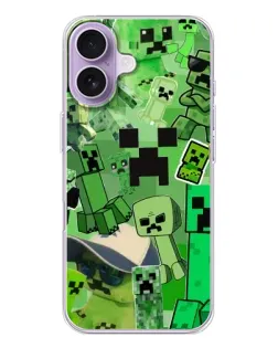 Чехол для iPhone 17 с картинкой «Криперы Minecraft» Чехол для iPhone 17 с картинкой «Криперы Minecraft»