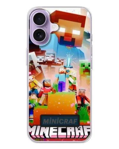 Чехол для iPhone 17 с картинкой «Minecraft герои игры» Чехол для iPhone 17 с картинкой «Minecraft герои игры»