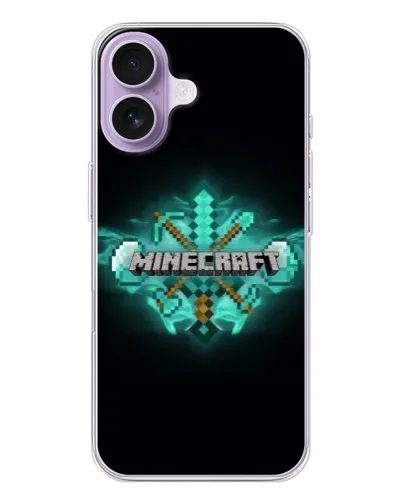 Чехол для iPhone 17 с картинкой «Minecraft Diamond лого» Чехол для iPhone 17 с картинкой «Minecraft Diamond лого»