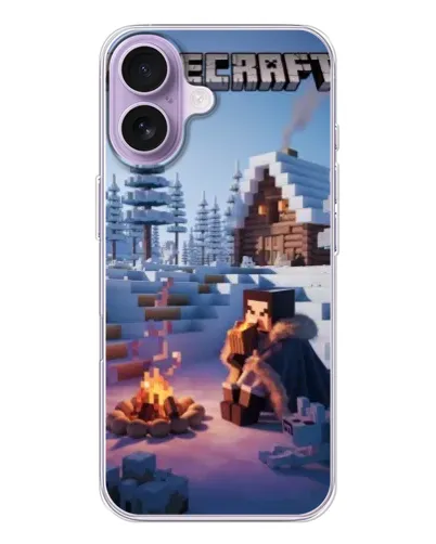 Чехол для iPhone 17 с картинкой «Зимний Minecraft» Чехол для iPhone 17 с картинкой «Зимний Minecraft»
