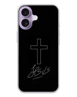 Чехол для iPhone 17 с картинкой «Графический крест Jesus» Чехол для iPhone 17 с картинкой «Графический крест Jesus»