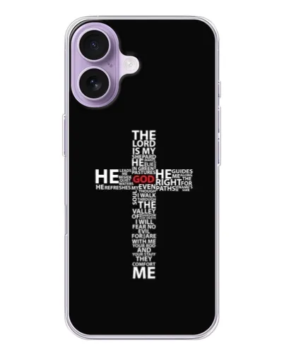 Чехол для iPhone 17 с картинкой «Текстовый крест» Чехол для iPhone 17 с картинкой «Текстовый крест»