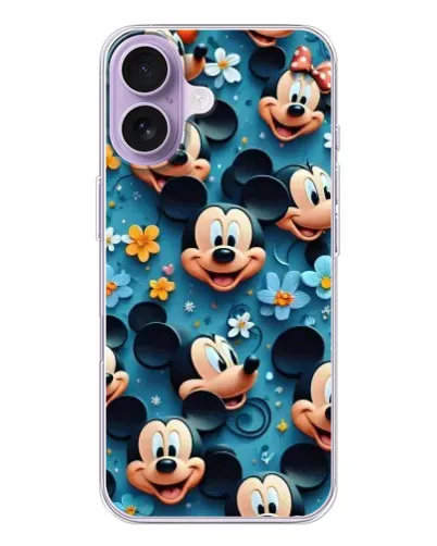 Чехол для iPhone 17 с картинкой «Паттерн Микки и Минни»