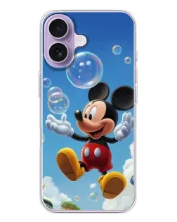 Чехол для iPhone 17 с картинкой «Mickey и мыльные пузыри»