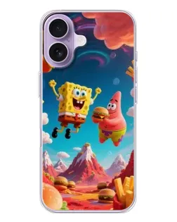 Чехол для iPhone 17 с картинкой «Космический фастфуд»