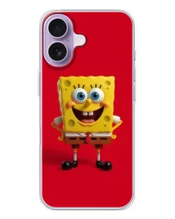 Чехол для iPhone 17 с картинкой «Спанч Боб на красном»