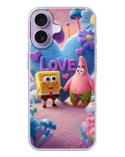 Чехол для iPhone 17 с картинкой «Губка Боб Патрик»