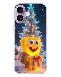 Чехол для iPhone 17 с картинкой «Рождественский Спанч Боб»