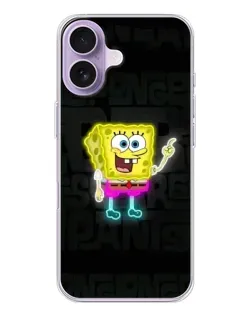 Чехол для iPhone 17 с картинкой «Неоновый Губка Боб»