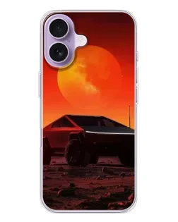 Чехол для iPhone 17 с картинкой «Cybertruck на Марсе»