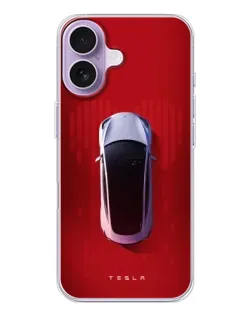 Чехол для iPhone 17 с картинкой «Tesla Top View»