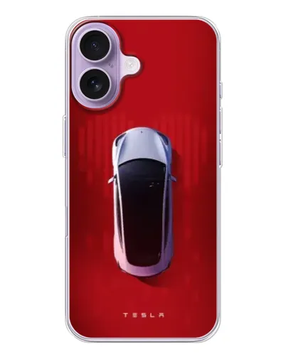 Чехол для iPhone 17 с картинкой «Tesla Top View»