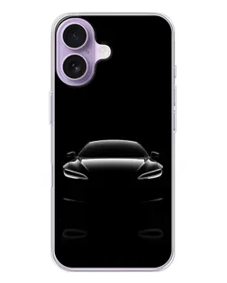 Чехол для iPhone 17 с картинкой «Силуэт Tesla Night»