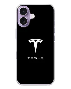 Чехол для iPhone 17 с картинкой «Tesla White Logo»