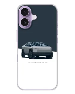 Чехол для iPhone 17 с картинкой «Серебристый Cybertruck Tesla»