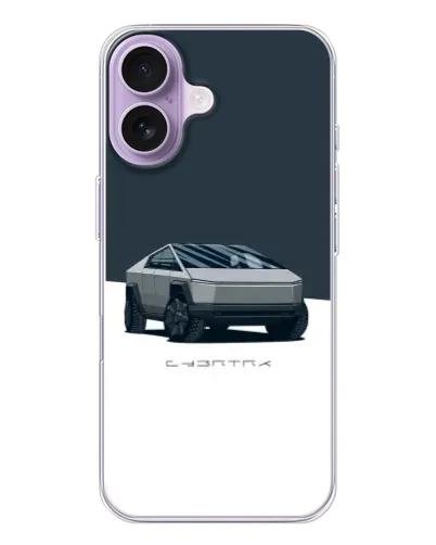 Чехол для iPhone 17 с картинкой «Серебристый Cybertruck Tesla»