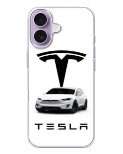 Чехол для iPhone 17 с картинкой «Tesla White Style»