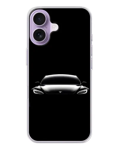 Чехол для iPhone 17 с картинкой «Фары Tesla Night»